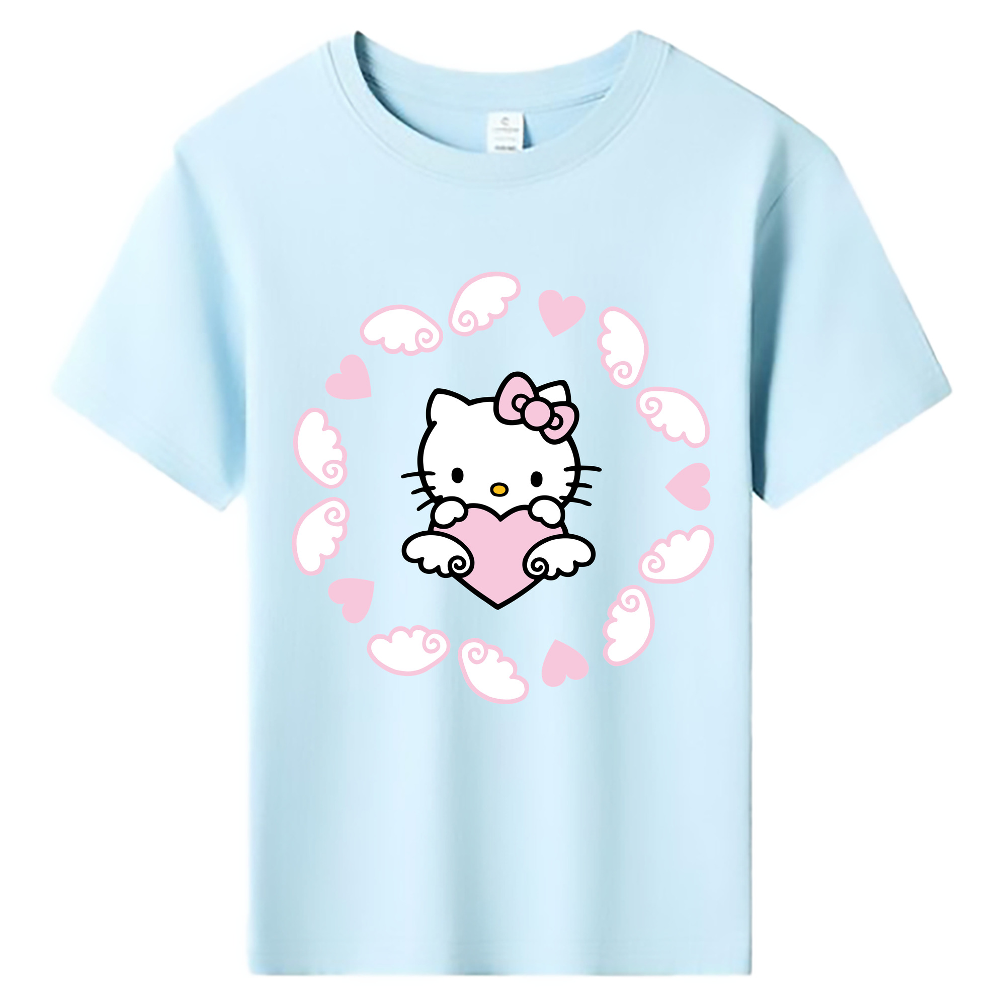 （画像用） Hello Kitty ハローキティ 綿100％キッズTシャツ（フロントプリント）